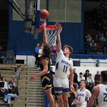 Player Blocking a Shot